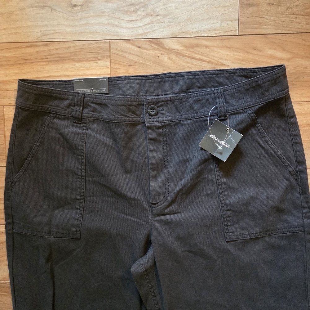 NWT Eddie Bauer Women's Centerline Curvy Utility Cargo Pants in Carbon, Sz 18 - Picture 2 of 10